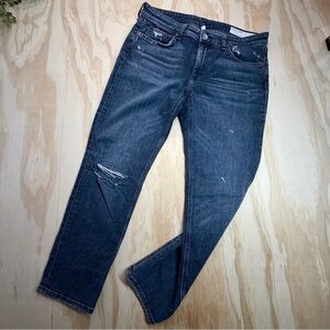 rag & bone Dre Slim Boyfriend Jeans 28 Abbots Wash Low Rise Tapered Denim